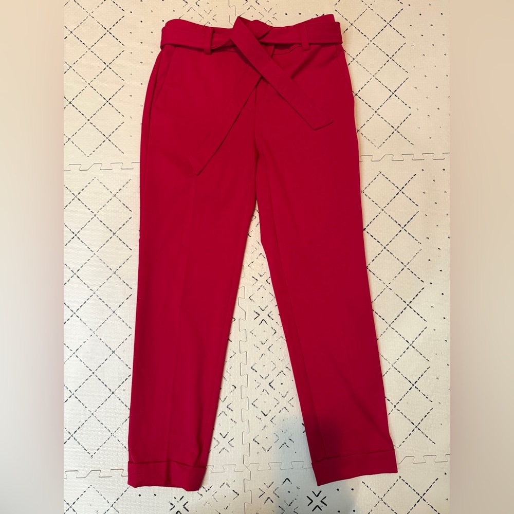 Ann Taylor LOFT Devin Tie Waist Slim Pants size 0 - Picture 2 of 8